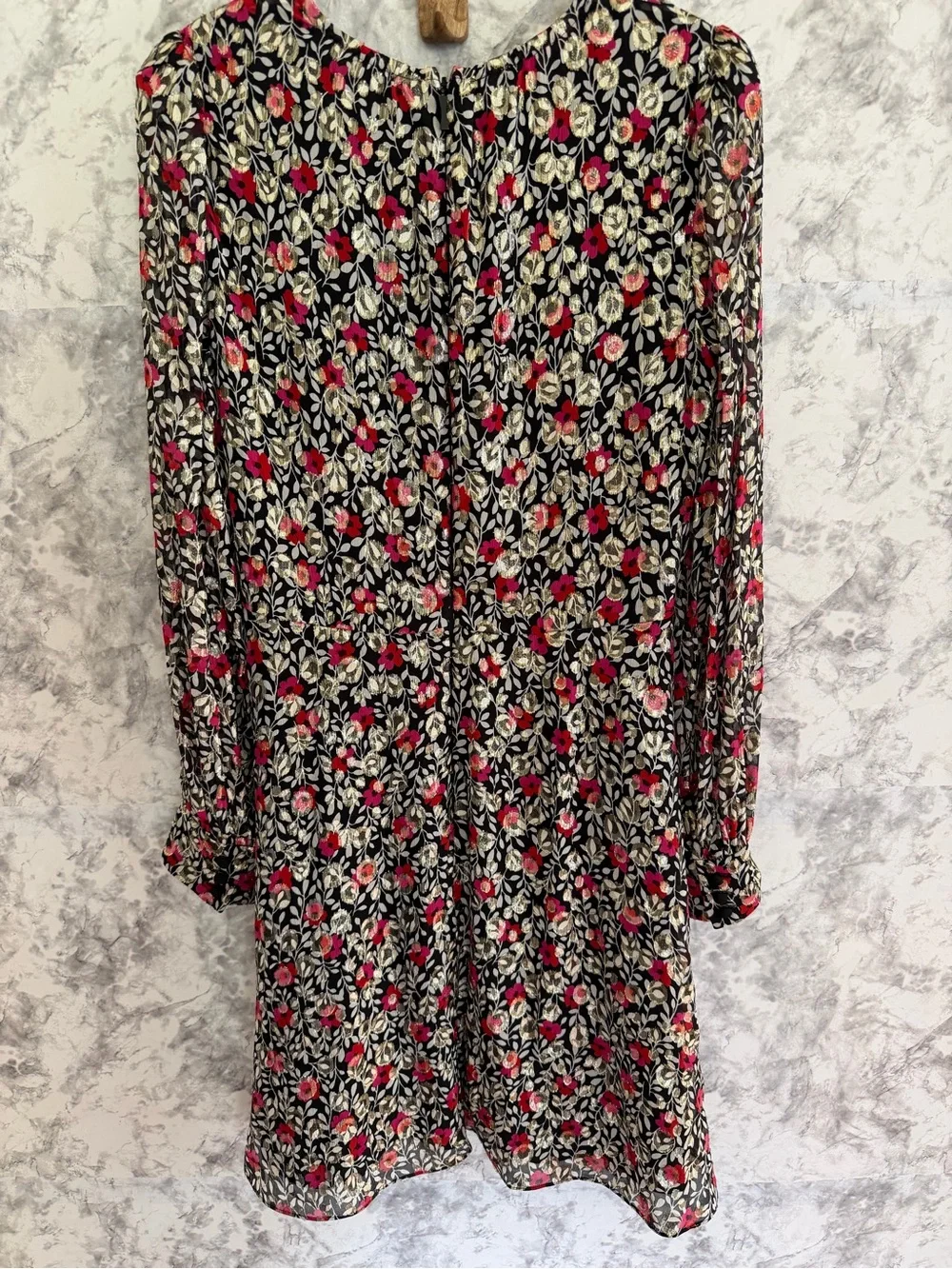 Kate Spade Holiday Shimmer long sleeved Dress